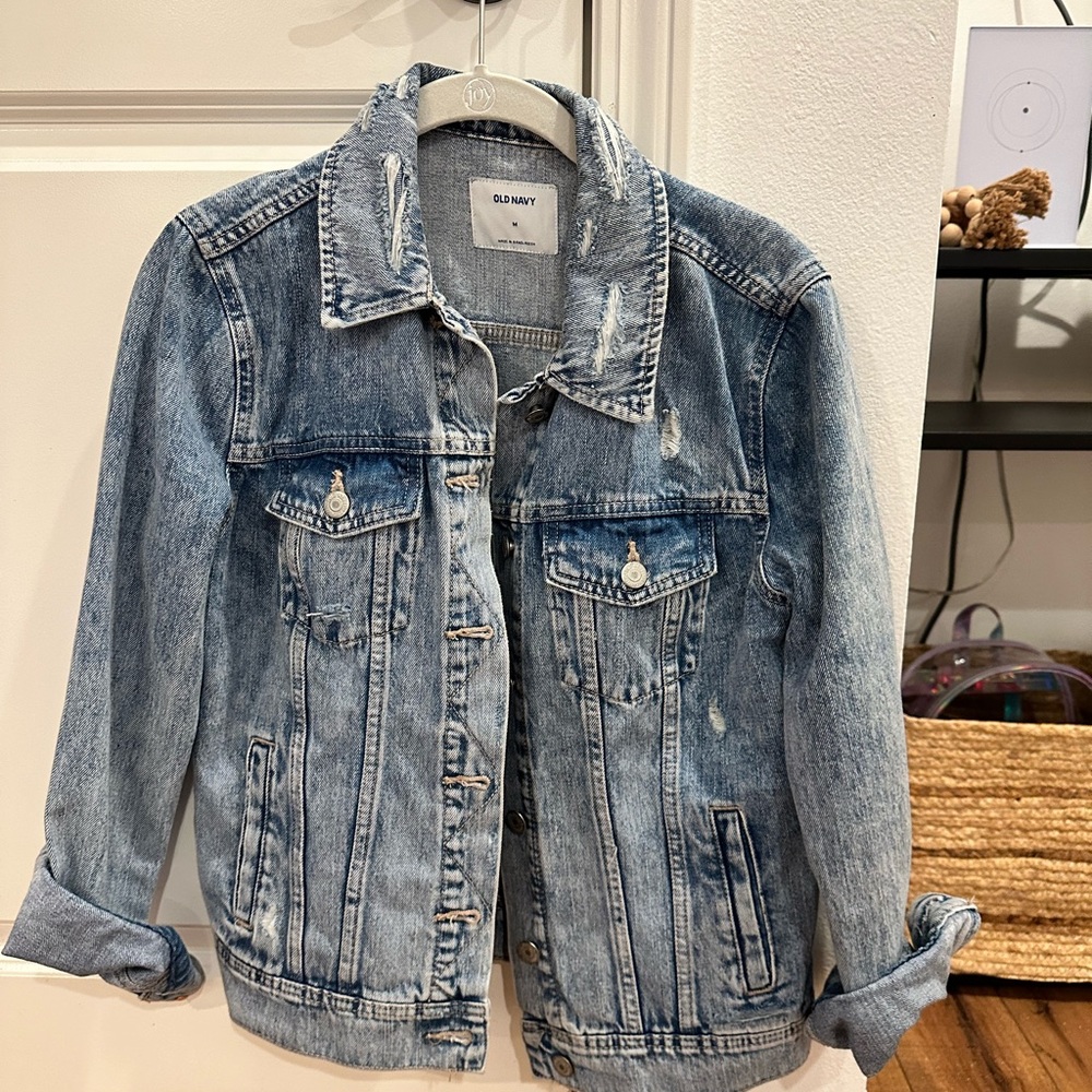 Old Navy Distressed Denim Jacket